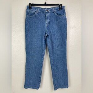 Lee Relaxed Fit Women's Straight Leg Blue Jeans 30x26 size 10 Short cotton